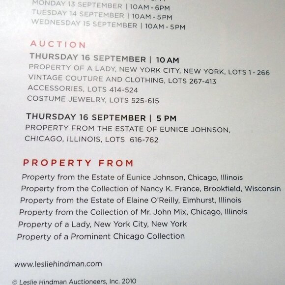 Vintage Couture & Accessories Book Guide for Luxury Fashion - Leslie Hindman - Picture 2 of 11